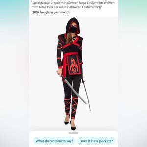 Women’s ninja costume. Size small. Perfect condition